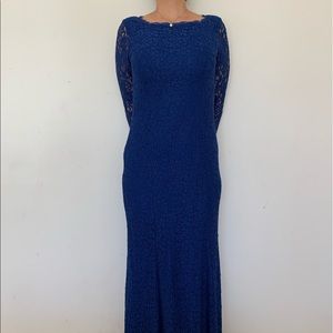 Adrianna Papell Size 6 Blue Evening Dress